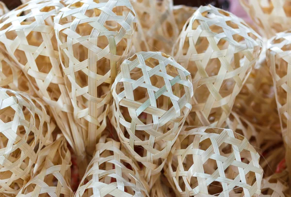 Bambus von Hand weben — Stockfoto
