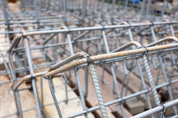 İnşaat işi için çelik çubuk — Stok fotoğraf