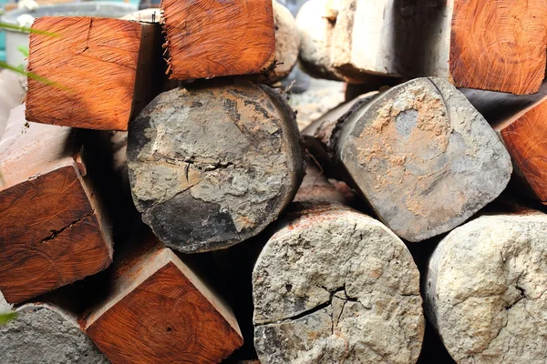 Logs preparar para a construção da casa — Fotografia de Stock