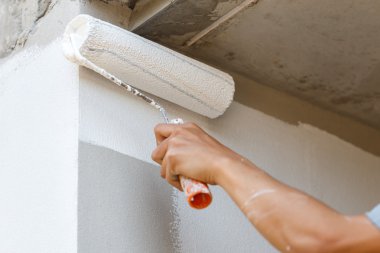  yeni ev için beyaz renkli boyalı