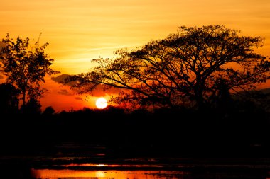 günbatımı manzara su alanı