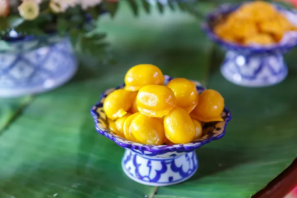 Delicioso tailandés postre conjunto — Foto de Stock