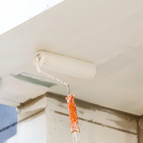 Geschilderde witte kleur voor nieuw huis — Stockfoto