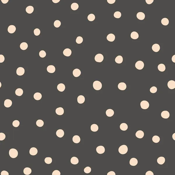 Polka dot sem costura padrão. Bonito Confetti. Círculos desenhados à mão abstratamente dispostos. Estilo escandinavo minimalista em cores pastel. Ideal para imprimir roupas de bebê, têxteis, tecidos, papel de embrulho. — Vetor de Stock