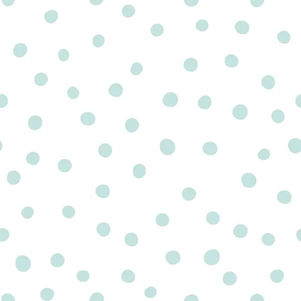Gepunktetes nahtloses Muster. Niedliche Konfetti. Abstrakt angeordnete handgezeichnete Kreise. Minimalistischer skandinavischer Stil in Pastellfarben. Ideal zum Bedrucken von Babybekleidung, Textilien, Stoffen, Packpapier. — Stockvektor