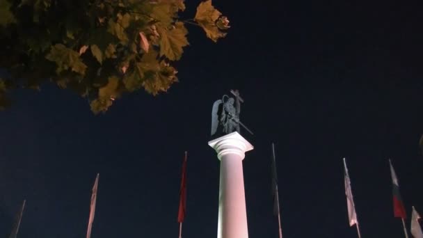 Monumento al arcángel Miguel — Vídeos de Stock