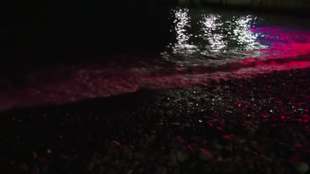 Νύχτα στη θάλασσα — Αρχείο Βίντεο