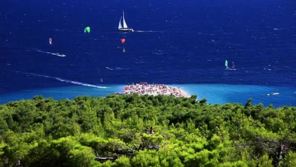 Playa de oro Croacia — Vídeos de Stock