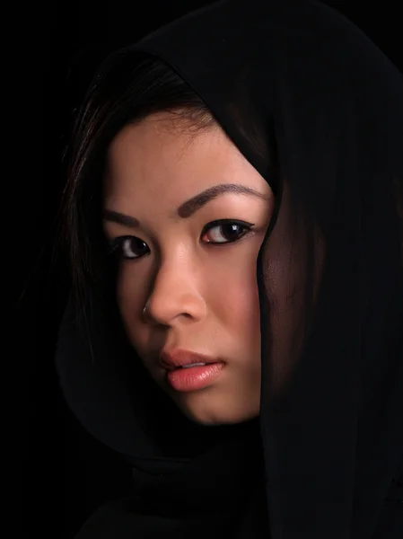 Beautiful Asian shy looking girl — Stock Photo, Image