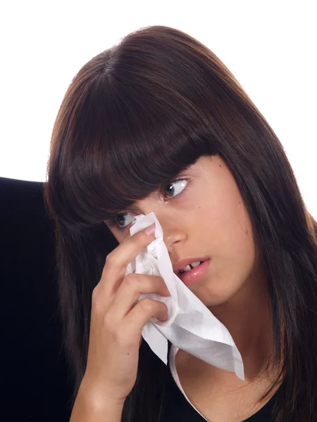 Giovane ragazza piangendo — Foto Stock