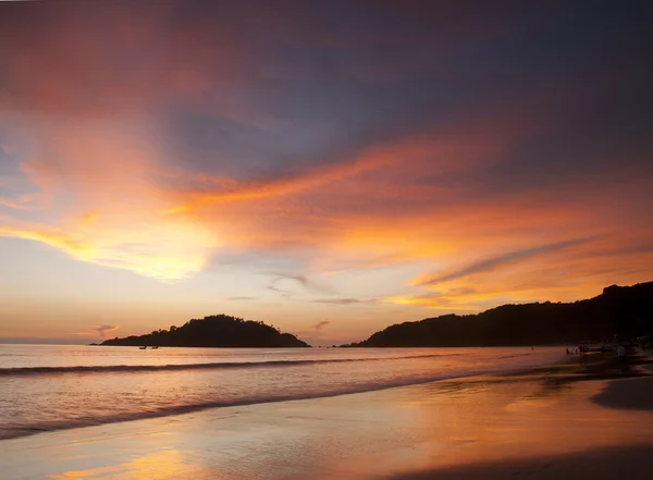 Beautiful sunset on Palolem beach, Goa, India — Stock Photo, Image