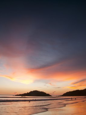 güzel gün batımı palolem beach, goa, Hindistan