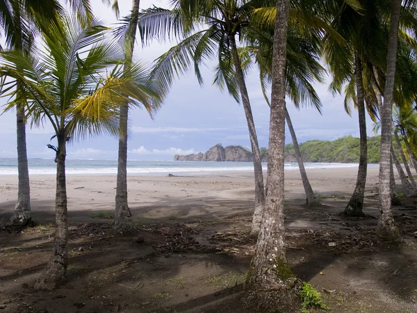 Bela praia tropical deserta perto de Samara, na Costa Rica — Fotografia de Stock