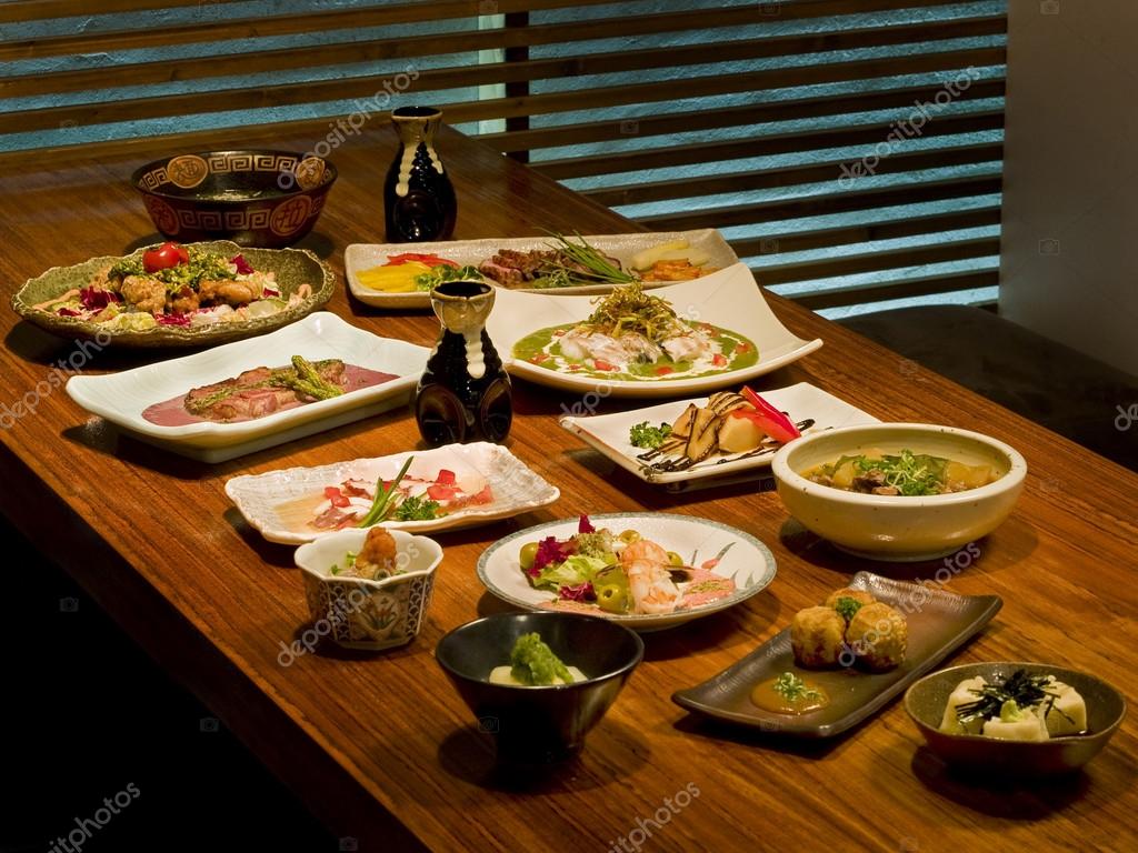 Beautiful table of Japanese food — Stock Photo © wtolenaars 32804375