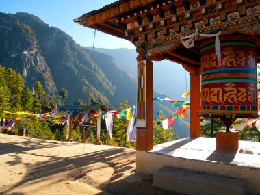 View of the Taktshang monastery in Paro, Bhutan clipart