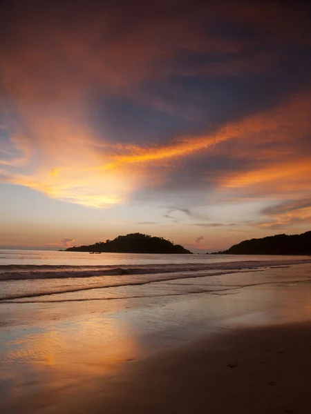 Beautiful sunset on Palolem beach, Goa, India — Stock Photo, Image