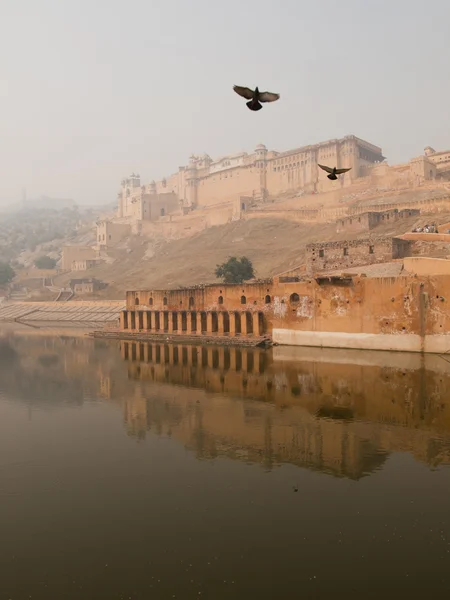Beautiful view of the Amber fort in Jaipur, India — Stock Photo, Image