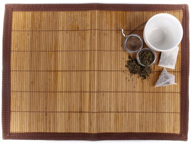 Taze çay ve Sallama çaylar farklı tür çay arka plan