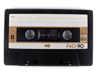 Beyaz bir arka plan üzerinde Retro kaset