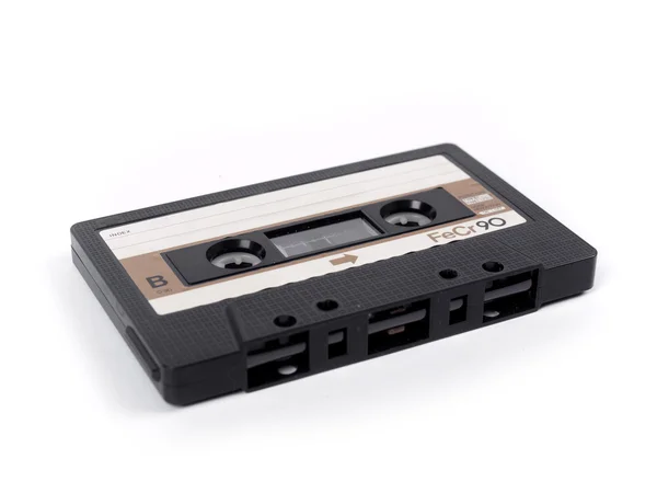 Retro cassette tape over a white background — Stock Photo, Image