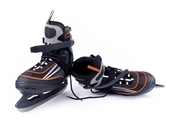 Paire de patins de hockey sur glace homme sur fond blanc — Photo