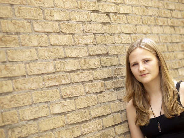 Young teenage girl looking sad or depressed — Stock Photo, Image