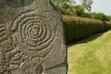 Symbol at Newgrange, Ireland clipart
