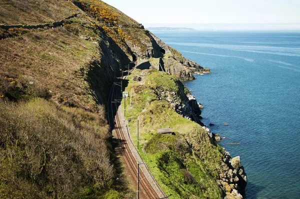 Cliffwalking mezi bray a greystone, Irsko — Stock fotografie