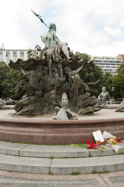 Neptunova kašna, Berlín (neptunbrunnen) — Stock fotografie