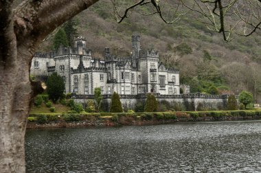 Kylemore Abbey, Connemara, Ireland - During The Winter clipart