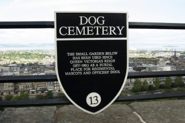 Köpek mezarlığı'nda Edinburgh Castle