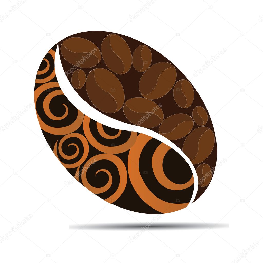 Patterned coffee bean