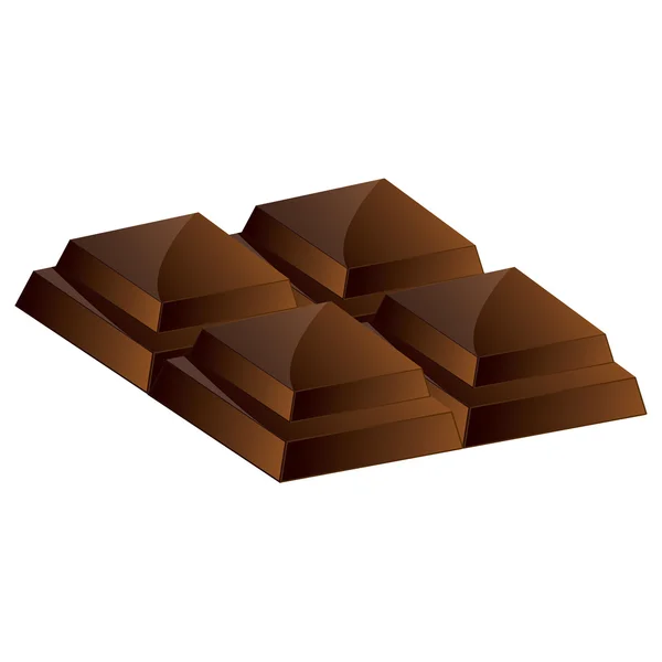 Ein Stück Schokolade — Stockvektor