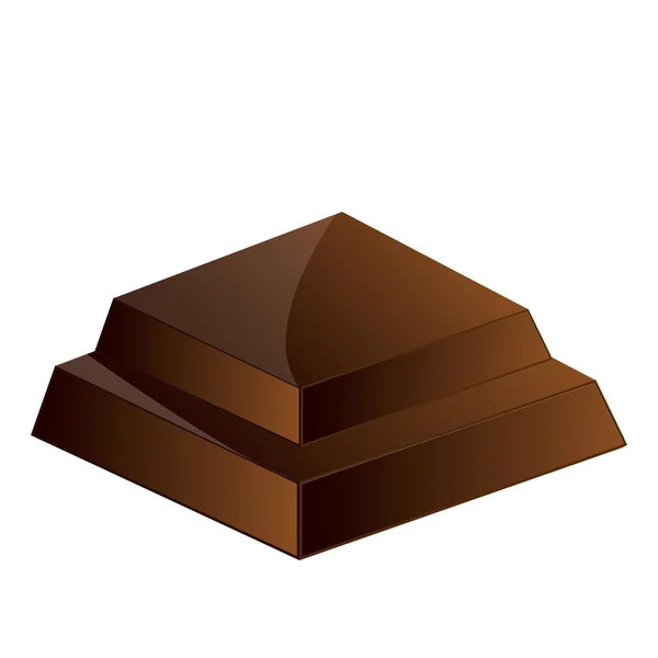 Een stuk van chocolade — Stockvector