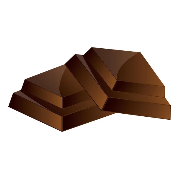 Un trozo de chocolate — Vector de stock