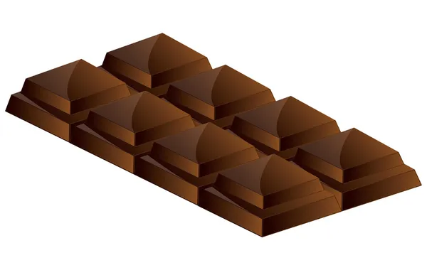 Um pedaço de chocolate — Vetor de Stock