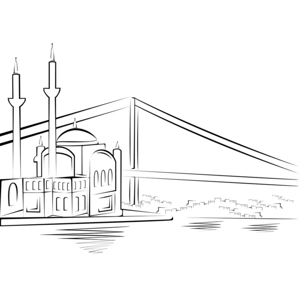 Istanbul - Ortaköy — Stockvector