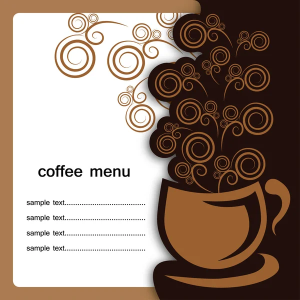 Coffee menu — Stock Vector