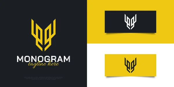 Абстрактний Шаблон Дизайну Логотипу Monogram Початкова Літера Дизайн Логотипу — стоковий вектор