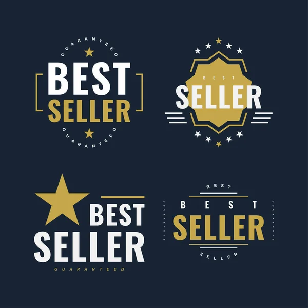 Bestseller Badge Design Mit Retro Stil Zertifiziertes Produkt Qualitätsabzeichen Oder — Stockvektor