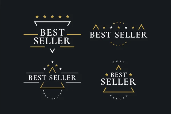 Bestseller Badge Design Mit Retro Und Minimalismus Zertifiziertes Produkt Qualitätsabzeichen — Stockvektor