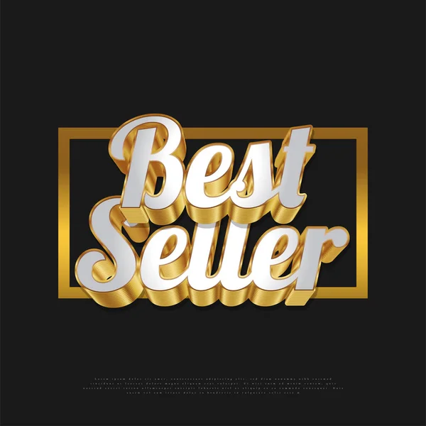 Elegant Best Säljare Badge Design Vit Och Guld Stil Certifierad — Stock vektor