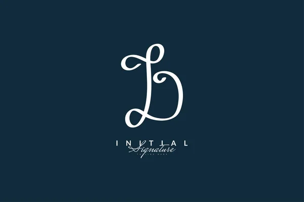 Initial Logotyp Design Med Handstil Brev Signatur Logotyp Eller Symbol — Stock vektor