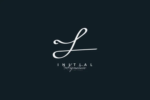 Minimal Letter Logo Design Mit Handschriftlichem Stil Signature Logo Oder — Stockvektor