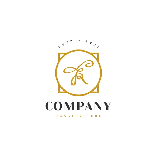 Litera Logo Design Eleganckim Minimalnym Stylem Pisma Podpis Logo Lub — Wektor stockowy