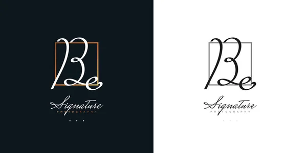 Ursprüngliches Und Logo Design Mit Minimalistischem Und Elegantem Schreibstil Signature — Stockvektor