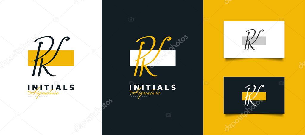 PK Initial Logo Design with Handwriting Style. PK Signature Logo or Symbol for Wedding, Fashion, Jewelry, Boutique, Botanical, Floral and Business Identity