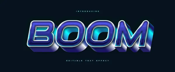 Boom Text Style Met Kleurrijk Glitter Effect Bewerkbaar Effect Tekststijl — Stockvector