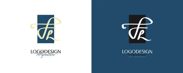 Originální Design Loga Elegantním Minimalistickým Stylem Rukopisu Signature Logo Nebo — Stockový vektor