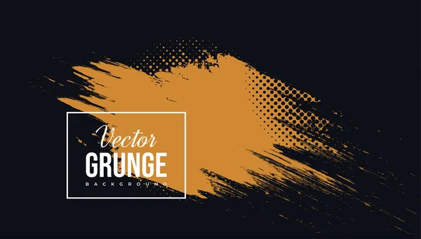 Résumé Arrière Plan Grunge Noir Brun Avec Style Demi Teinte — Image vectorielle